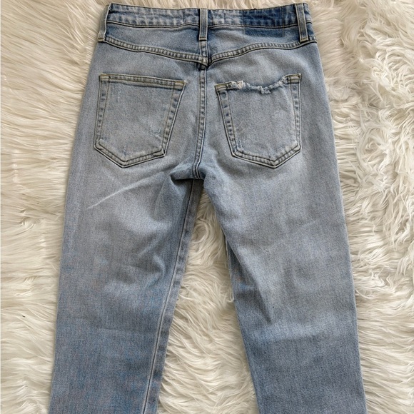 AMO Babe Trippin High Rise Distressed Straight Jeans - Picture 7 of 8